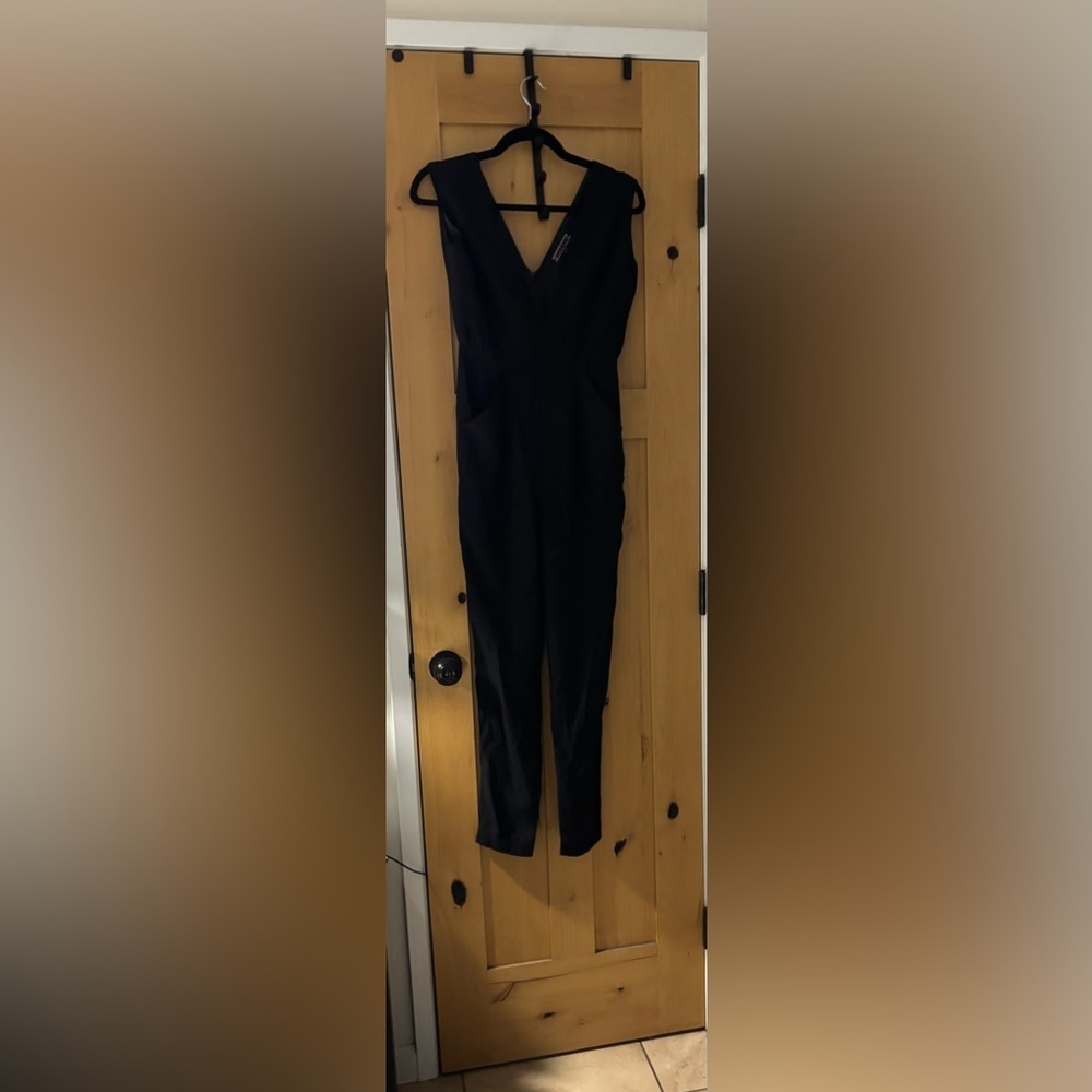 Tocca Midnight Black V-Neck Jumpsuit